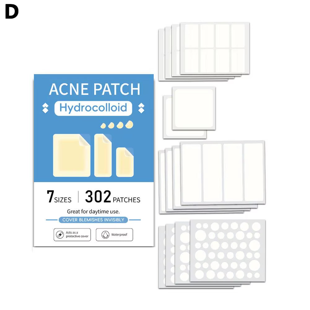 Mixed Sizes Hydrocolloid Pimple Patches Large Hydrocolloid Pimple Patches Invisible Acne Circle Stickers for Zits, Spots, Pimple