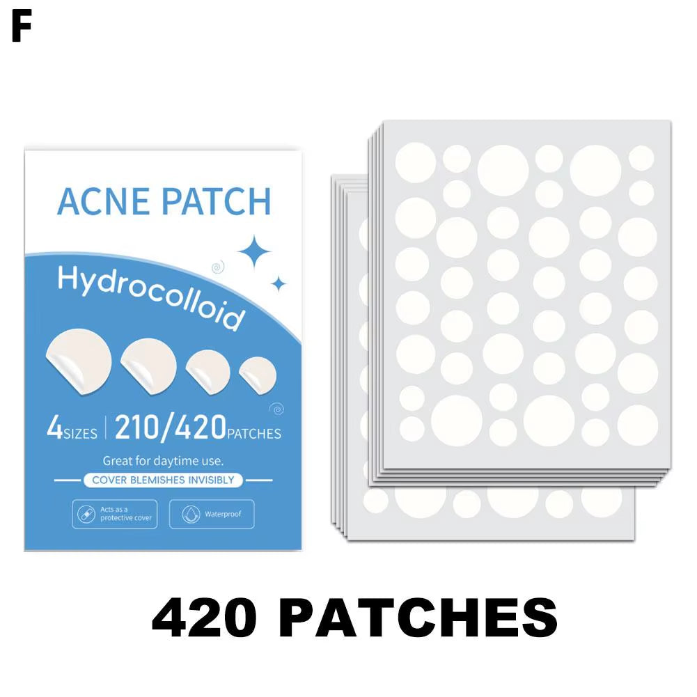 Mixed Sizes Hydrocolloid Pimple Patches Large Hydrocolloid Pimple Patches Invisible Acne Circle Stickers for Zits, Spots, Pimple