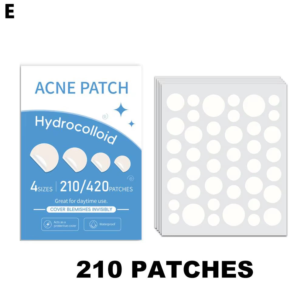 Mixed Sizes Hydrocolloid Pimple Patches Large Hydrocolloid Pimple Patches Invisible Acne Circle Stickers for Zits, Spots, Pimple